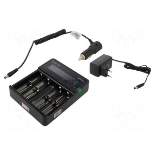 Charger: for rechargeable batteries | Li-Ion | 3.6/3.7V | 1A