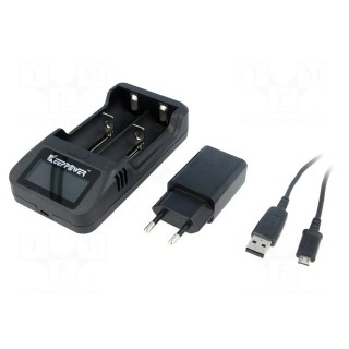 Charger: for rechargeable batteries | Li-Ion | 3.6/3.7V | 1A | 5VDC