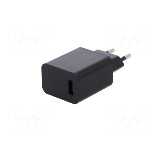 Charger: USB | Usup: 100÷240VAC | Out: USB | Plug: EU | 5/9/12V | 3A | 18W