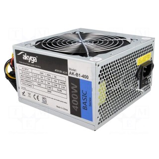 Power supply: computer | ATX | 400W | 3.3/5/12V | Features: fan 12cm
