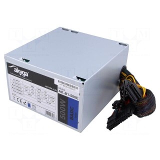 Power supply: computer | ATX | 500W | Features: fan 12cm