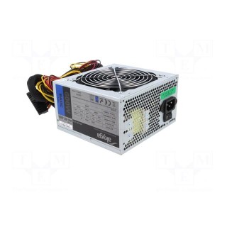 Power supply: computer | ATX | 600W | Features: fan 12cm