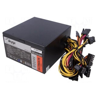 Power supply: computer | ATX | 600W | Features: fan 12cm