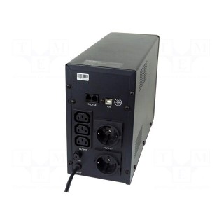 Power supply: UPS | 900W | 1.5kVA | Uin: 220V | 382x222x124mm | 8Ah | 12h