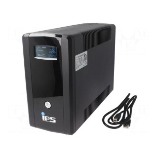 Power supply: UPS | 720W | 1.2kVA | Uin: 162÷295V | 115x320x220mm | 7Ah