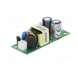 Power supply: switched-mode | open | 6W | 90÷264VAC | 5VDC | 1.2A | 78%
