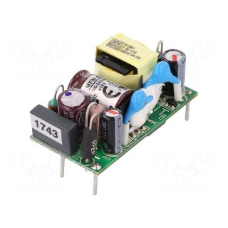 Power supply: switched-mode | open | 5W | 80÷264VAC | OUT: 1 | 15VDC