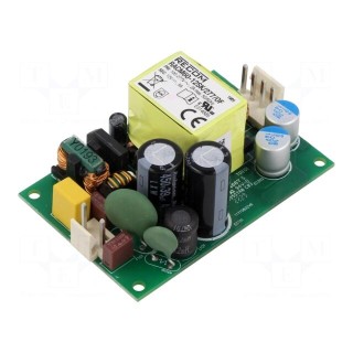 Power supply: switched-mode | open | 60W | 80÷305VAC | 12VDC | 5000mA