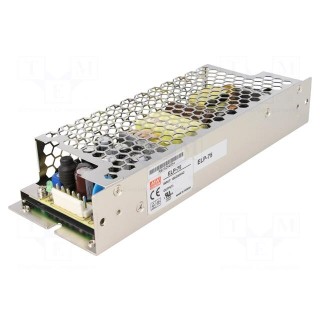 Power supply: switched-mode | open | 75W | 127÷370VDC | 90÷264VAC