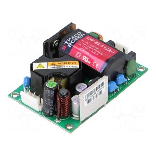 Power supply: switched-mode | open | 65W | 120÷370VDC | 85÷264VAC