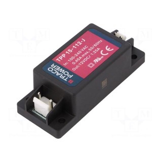 Power supply: switched-mode | for building in | 15W | 12VDC | 1250mA