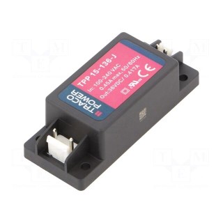 Power supply: switched-mode | for building in | 15W | 36VDC | 417mA