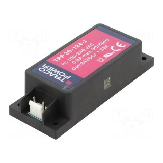 Power supply: switched-mode | for building in | 30W | 24VDC | 1250mA