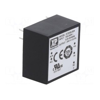 Converter: AC/DC | 5W | 85÷264VAC | Usup: 120÷370VDC | Uout: 24VDC | 83%