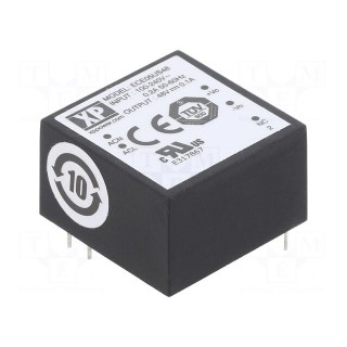 Converter: AC/DC | 5W | 85÷264VAC | Usup: 120÷370VDC | Uout: 48VDC | 85%