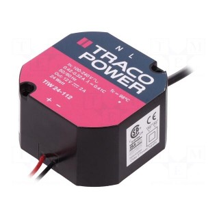 Power supply: switched-mode | volatage source | 24W | Ø56x32mm | 2A