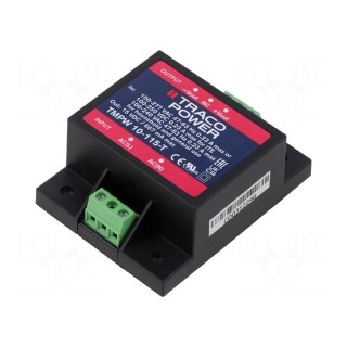 Power supply: switched-mode | for building in | 10W | 15VDC | 667mA