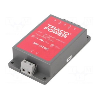 Power supply: switched-mode | for building in | 15W | 48VDC | 310mA