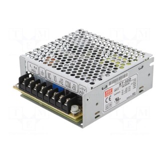 Power supply: switching | for building in,modular | 51W | 5VDC | 80%