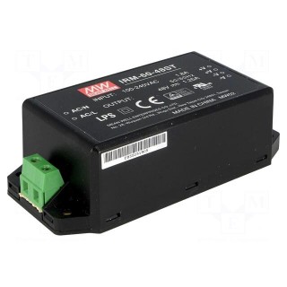 Power supply: switched-mode | modular | 60W | 48VDC | 109x52x33.5mm