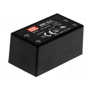 Power supply: switched-mode | modular | 10W | 5VDC | 45.7x25.4x21.5mm