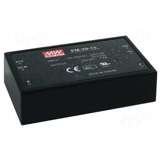 Power supply: switched-mode | modular | 14.85W | 3.3VDC | 4.5A | 180g
