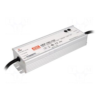 Power supply: switched-mode | modular | 156W | 12VDC | 228x68x38.8mm
