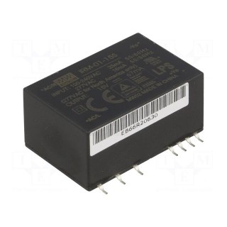 Power supply: switched-mode | modular | 1W | 15VDC | 33.7x22.2x16mm