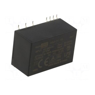 Power supply: switched-mode | modular | 1W | 5VDC | 33.7x22.2x16mm