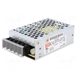 Power supply: switched-mode | for building in,modular | 25W | 5VDC