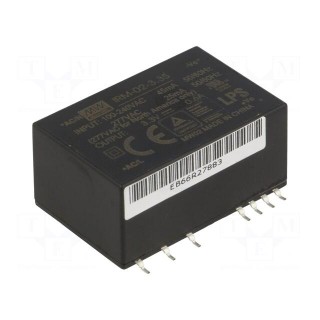 Power supply: switched-mode | modular | 2W | 3.3VDC | 33.7x22.2x16mm