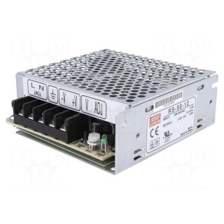 Power supply: switched-mode | for building in,modular | 50W | 12VDC