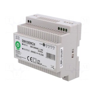 Power supply: switched-mode | for DIN rail | 100W | 24VDC | 0÷4.15A