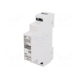 Power supply: switched-mode | 10W | 12VDC | 0.83A | 85÷265VAC | IP20