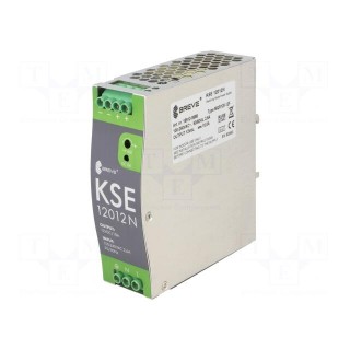 Power supply: switched-mode | for DIN rail | 120W | 12VDC | 10A | IP20