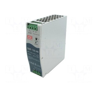 Power supply: switched-mode | for DIN rail | 120W | 48VDC | 2.5A