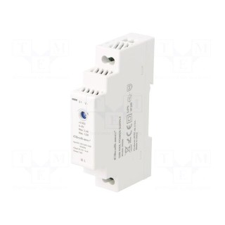 Power supply: switched-mode | for DIN rail | 12W | 5VDC | 2.4A | IP20