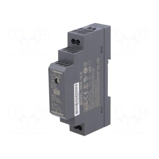 Power supply: switched-mode | for DIN rail | 12W | 5VDC | 2.4A | OUT: 1