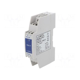 Power supply: switched-mode | for DIN rail | 15W | 24VDC | 630mA | 87%