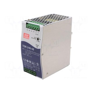 Power supply: switched-mode | 240W | 48VDC | 5A | 480÷780VDC | 1kg | 92%