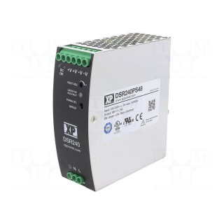 Power supply: switched-mode | for DIN rail | 240W | 48VDC | 5A | 93%