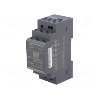 Power supply: switched-mode | for DIN rail | 24W | 12VDC | 2A | OUT: 1
