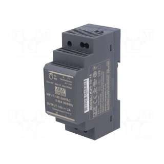 Power supply: switched-mode | 30W | 15VDC | 13.5÷18VDC | 2A | 85÷264VAC