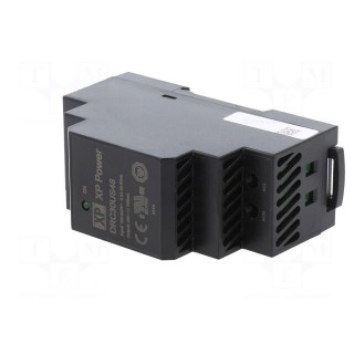 Power supply: switched-mode | for DIN rail | 30W | 48VDC | 750mA | 90%