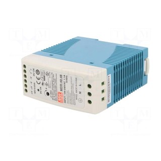 Power supply: switched-mode | 40W | 48VDC | 48÷56VDC | 0.83A | 300g