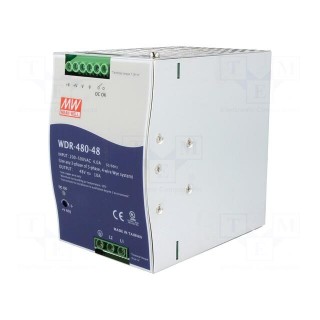Power supply: switched-mode | 480W | 48VDC | 48÷55VDC | 10A | 1.7kg