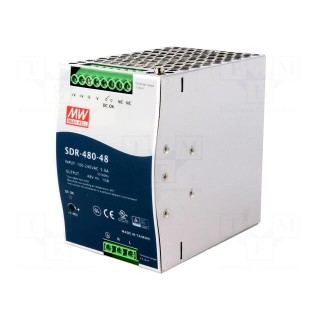 Power supply: switched-mode | 480W | 48VDC | 48÷55VDC | 10A | 90÷264VAC