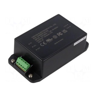 Power supply: switched-mode | 50W | 12VDC | 4.17A | 80÷264VAC | 4.25kV
