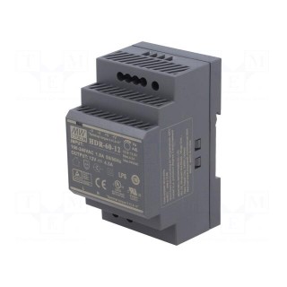 Power supply: switched-mode | for DIN rail | 54W | 12VDC | 4.5A | OUT: 1