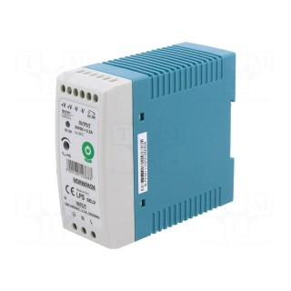Power supply: switched-mode | for DIN rail | 60W | 24VDC | 180÷264VAC
